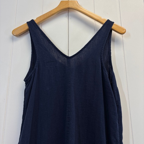 Old Navy Women Scandi Linen Blend Dress Size SP Lagenlook Beach Boho Minimalist - Picture 7 of 8